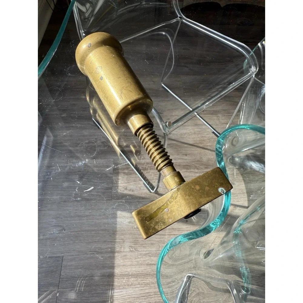 Vintage 1950-1960s‎ Solid Brass Italian Corkscrew Wine Bottle Opener Bar Tool